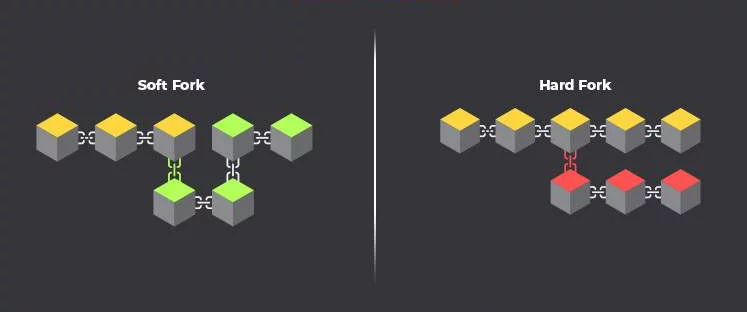 Kaj je razvejani žeton? hard fork in soft fork