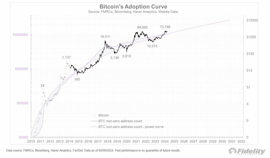 Krivulja sprejetja bitcoina
