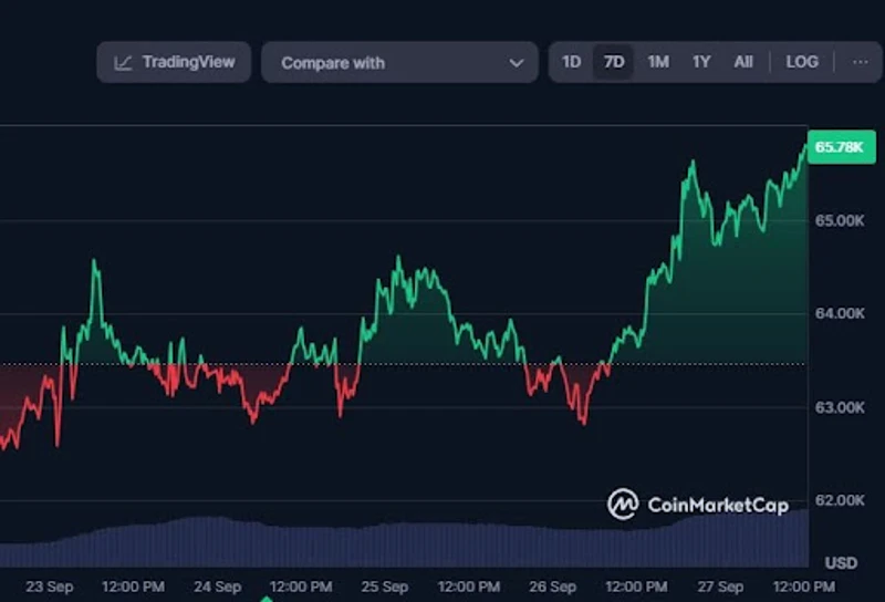 Vpliv cene bitcoina na prilive
