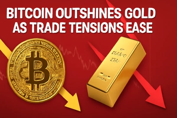 Bitcoin prekaša zlato, saj se trgovinske napetosti umirjajo