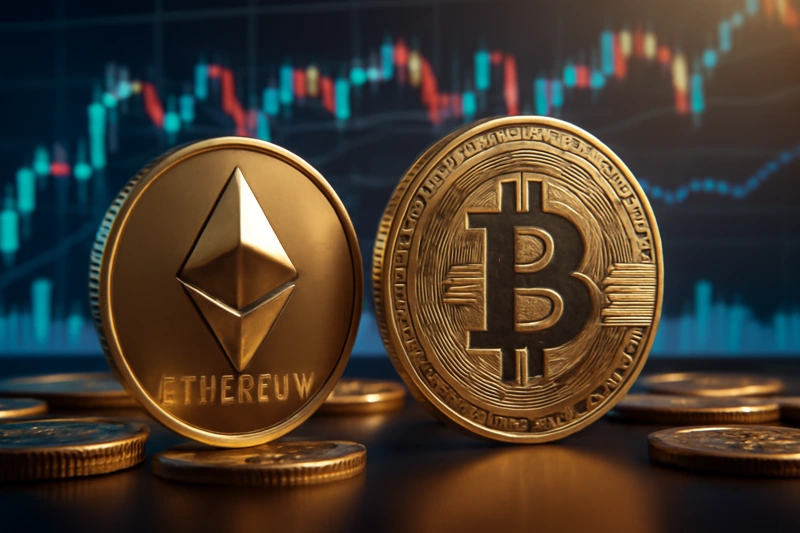 Ethereum presegel Bitcoin v odprtih pozicijah izvedenih finančnih instrumentov – ali ETH čaka končno leto?